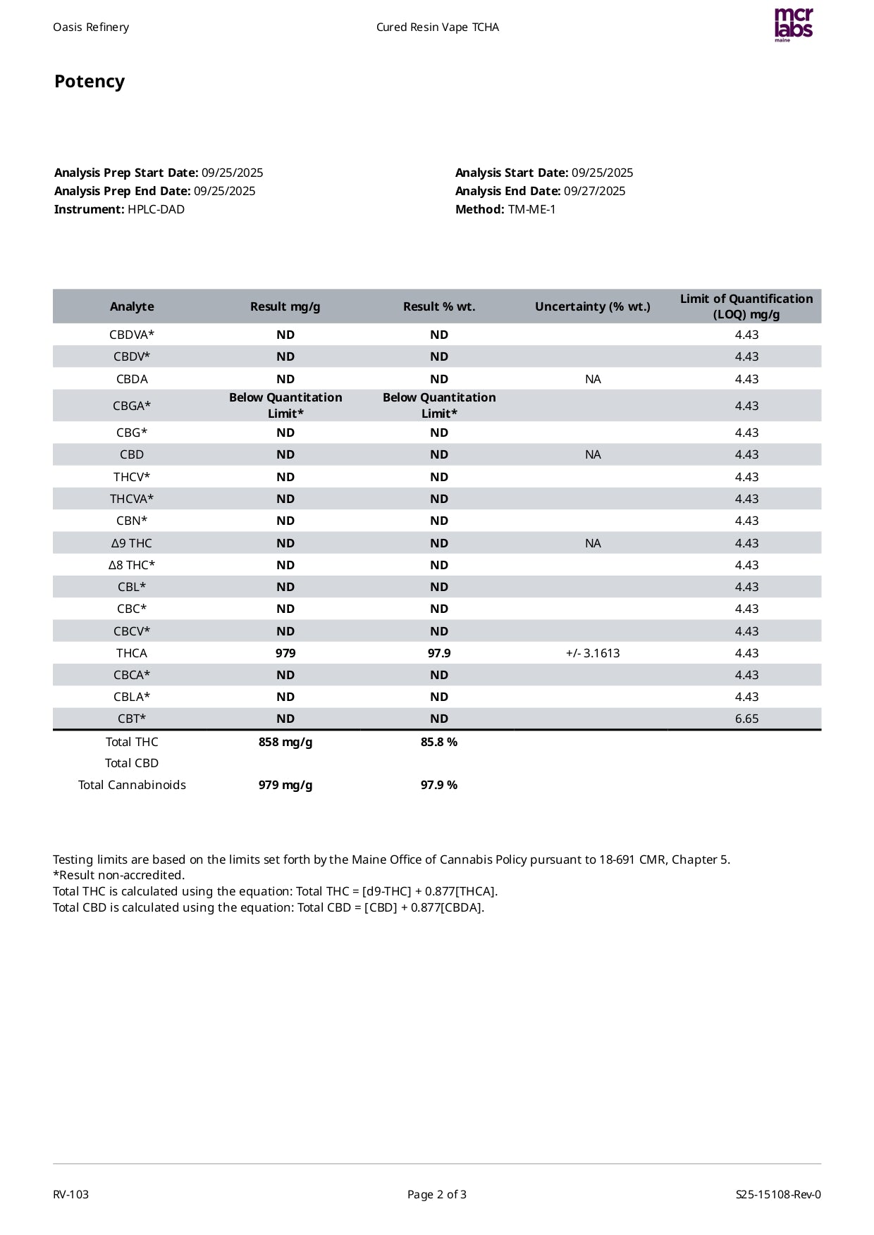 THCA Cured Resin 1G Disposable