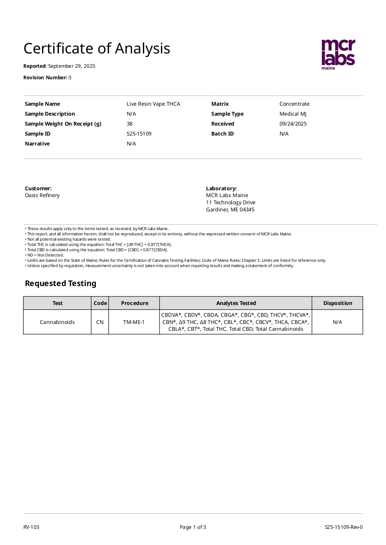 THCA Live Resin 1G Disposable